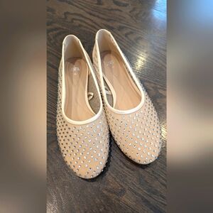 Shiny Mesh Ballet Flats